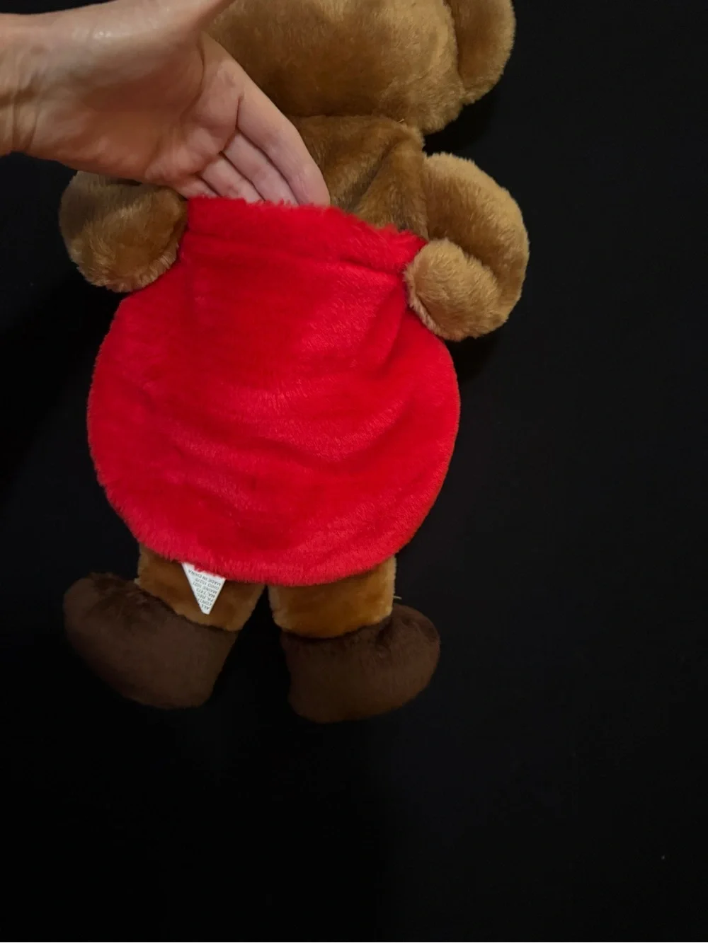 Santa’s Best Plush Teddy Bear Christmas Stocking Holiday Decoration Vintage